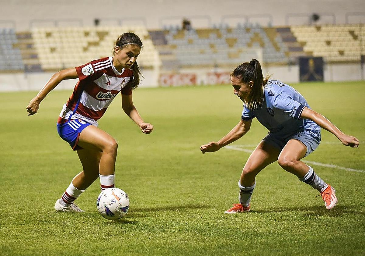Laura Pérez, en el partido de este domingo ante el Levante.