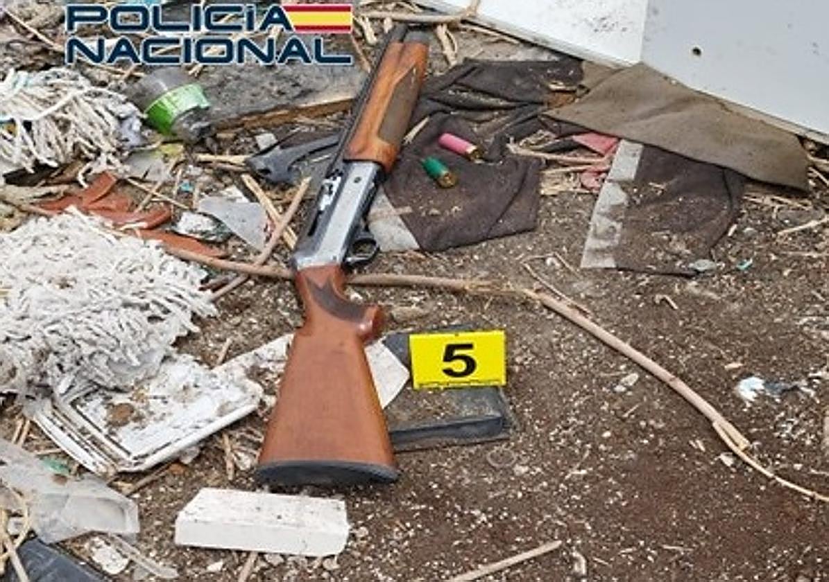 El arma usada en el tiroteo.