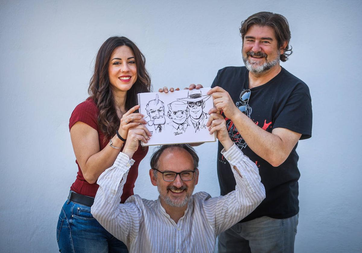 Belén Ortega, Gabriel H. Walta y Juanjo Guarnido, con el dibujo de los personajes de Will Eisner.