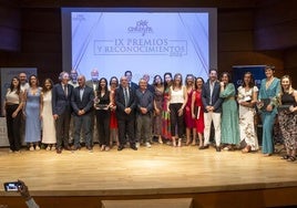 Los galardonados, al finalizar la entrega de premios.