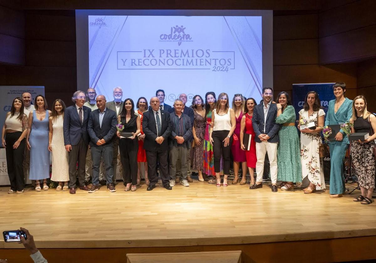 Los galardonados, al finalizar la entrega de premios.