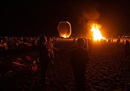 San Juan en las playas de Almuñécar.