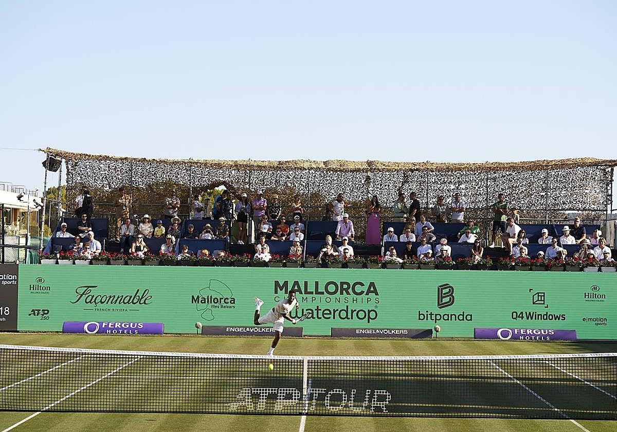 Monfils, en el partido ante Carballés.