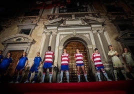 Acto oficial de presentación de las equipaciones del Granada con Adidas la pasada temporada.