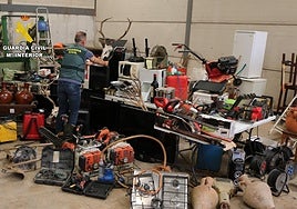 Objetos procendetes de los robos e intervenidos por la Guardia Civil.