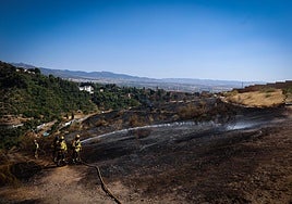 Zona quemada en el Sacromonte.