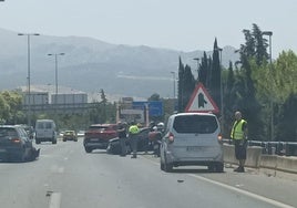 Accidente ocurrido este martes en la circunvalación