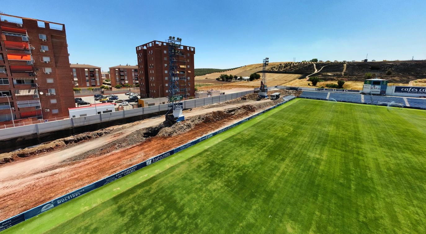 Actual imagen del estadio, en obras.