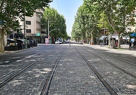 El centro de Jaén, casi desierto a primera hora de la tarde de este viernes.