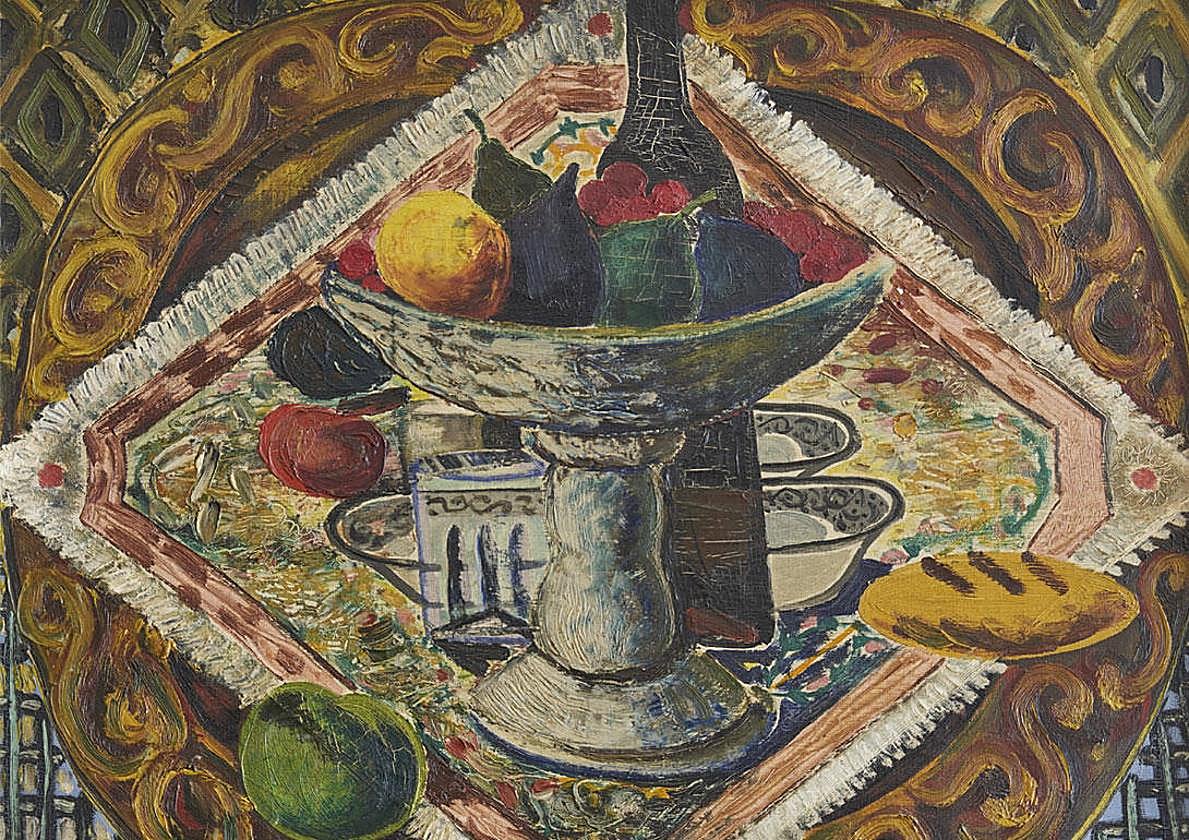 'Bodegón con frutero', elaborada por Rafael Zabaleta (Quesada, 1907).
