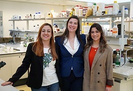 Ana Leticia Jiménez, directora de I+D, Almudena Gómez, directora técnica y Gabriella Russo, project development manager.