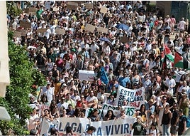 Manifestación por la vivienda celebrada el pasado junio en Málaga.