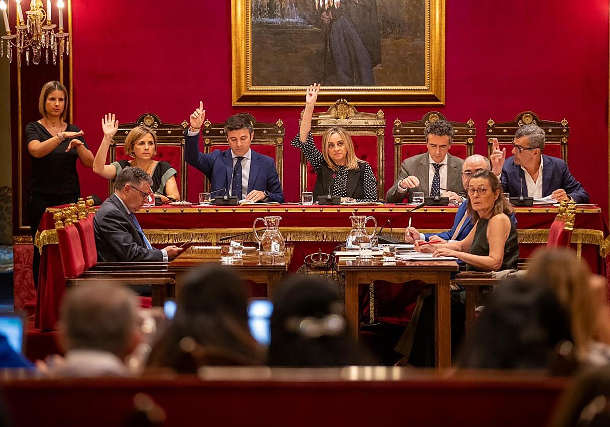 Pleno de esta mañana en el Ayuntamiento de Granada.