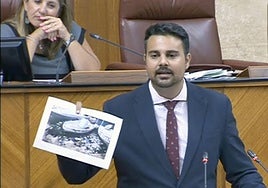 Mateo Hernández, en el Parlamento de Andalucía.