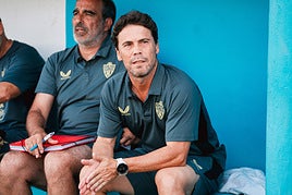 Rubi, en el banquillo de la UD Almería.