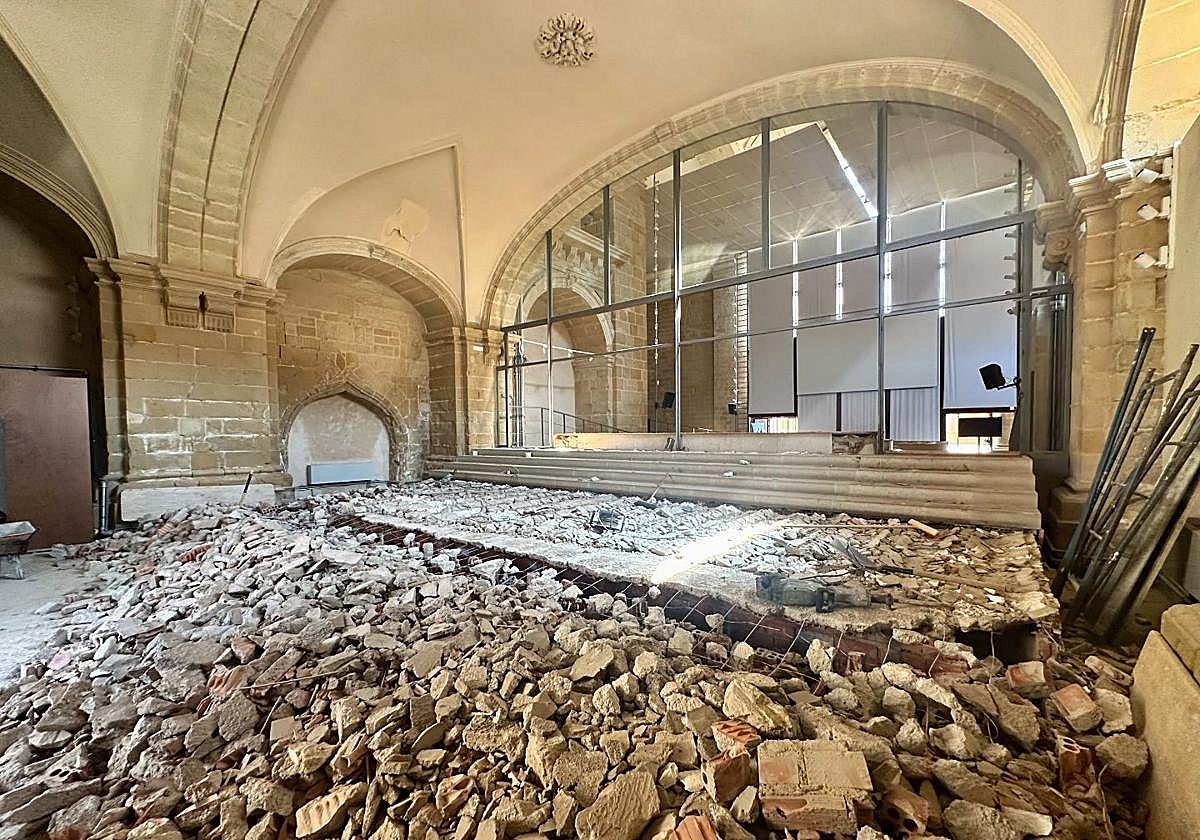 Imagen del estado de las obras del auditorio