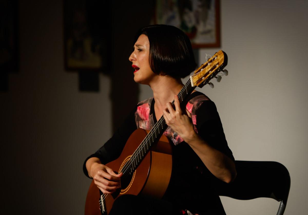 La argentina Mirta Álvarez, durante su recital de anoche.