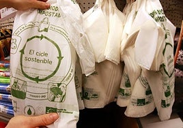 Bolsa de plástico, supermercado.