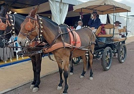 Paseo de caballos en la pasada feria de San Lucas, en La Vestida.