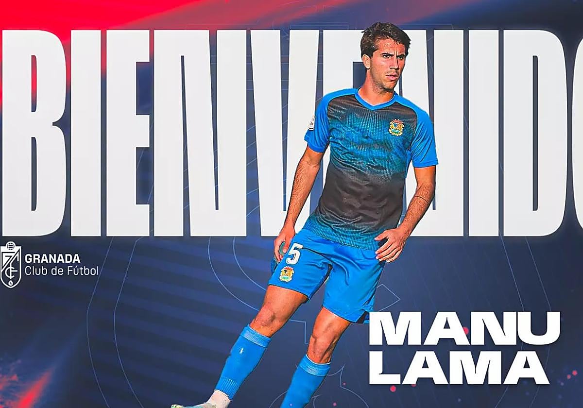 Manu Lama en el anuncio del Granada.