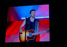 Luis Fonsi en su actuación de la Plaza de Toros.