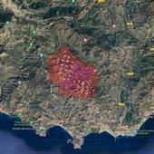 La imagen de satélite estima en más de 1.000 hectáreas la superficie afectada por el incendio de Almuñécar