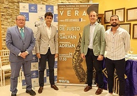 Giner Carmona, Ruiz Manuel, Alfonso García y Antonio Soler en la presentación del cartel.