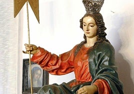 Virgen de la Aurora de taller de los Mora. Desde el siglo XIX se encuentra en la clausura del convento dominico de la Piedad