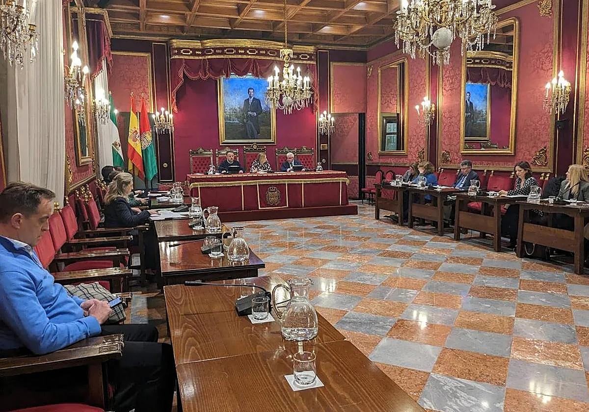 Comisión informativa de Economía anterior en el Ayuntamiento de Granada