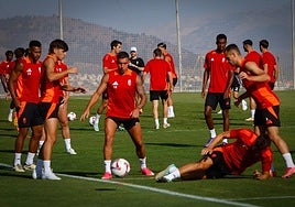 Un momento del arranque del entrenamiento.