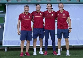 Francis Hernández y David Tenorio, en el centro junto a Javi Ávila y Miguel Ángel Campos, granadinos en la estructura de la RFEF, de la que sale Hernández.