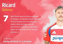 Las puntuaciones del Granada