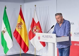 Diego Cruz en la rueda de prensa del balance de feria.