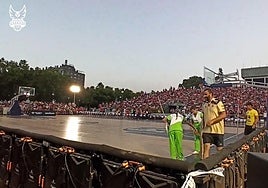 Montaje y partido del Covirán.