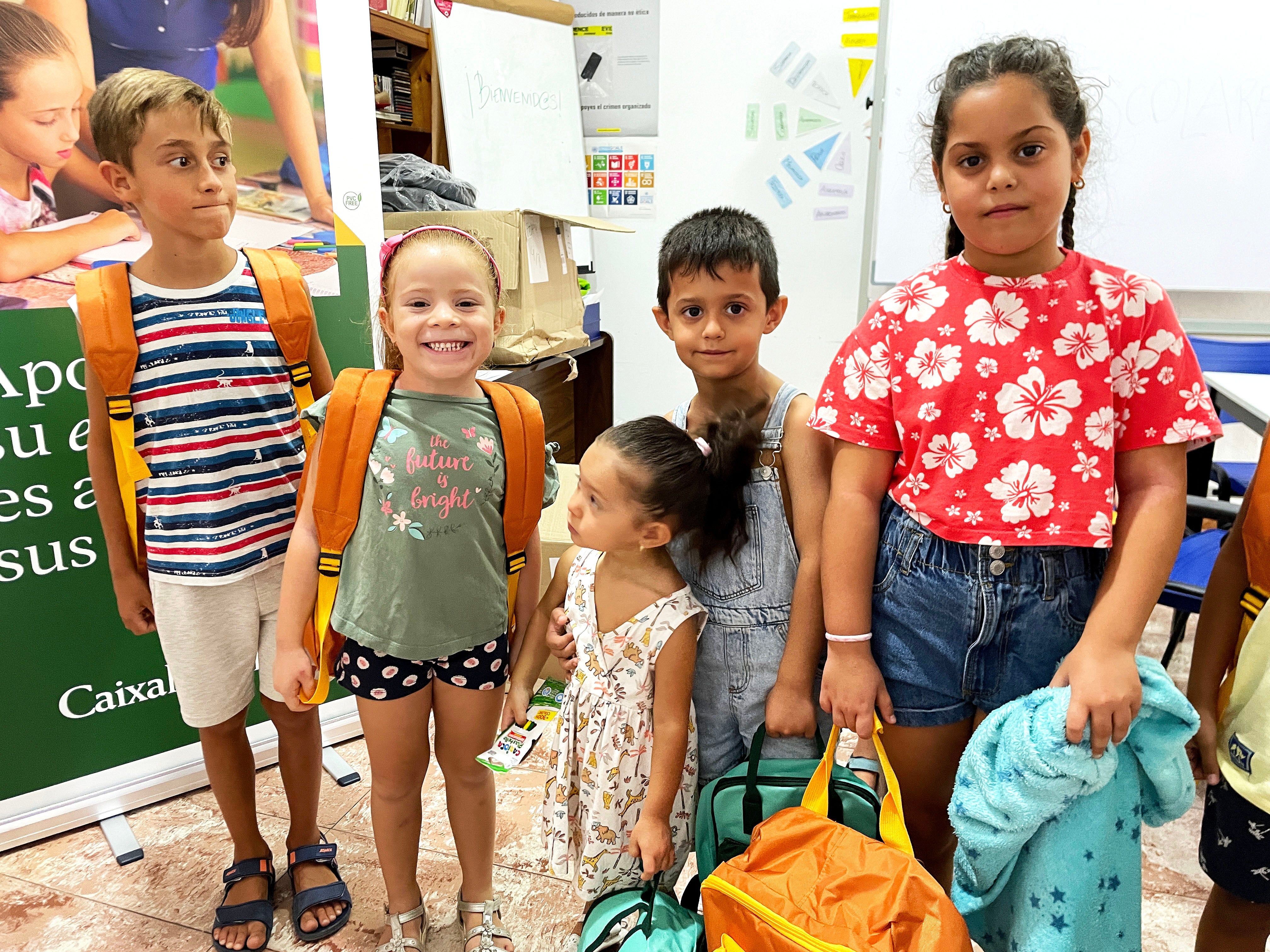 Niños en la vuelta al cole.