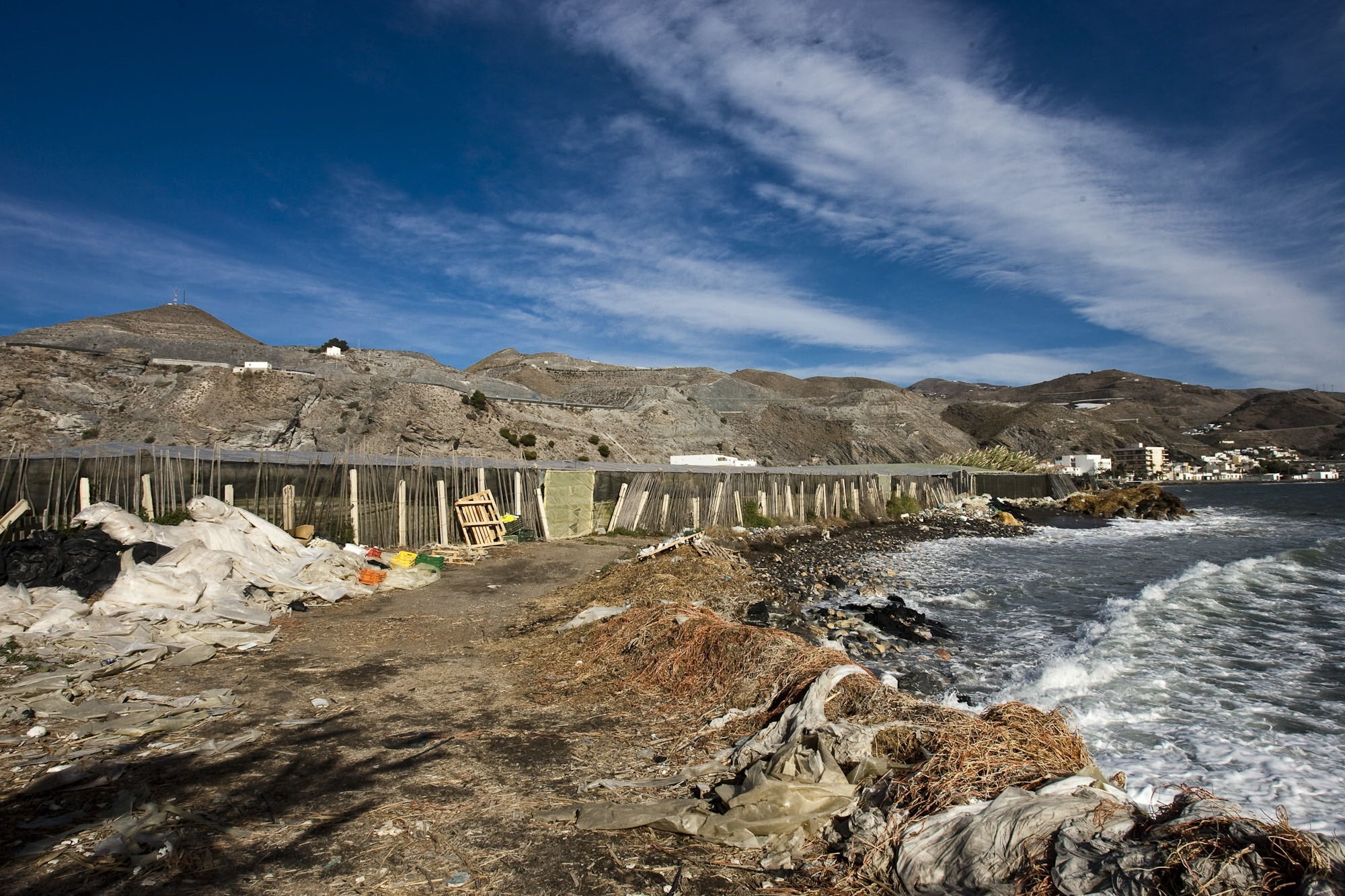 Imagen antes - Playa de El Pozuelo regenerada.