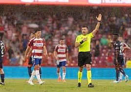 Cid Camacho, durante el partido.