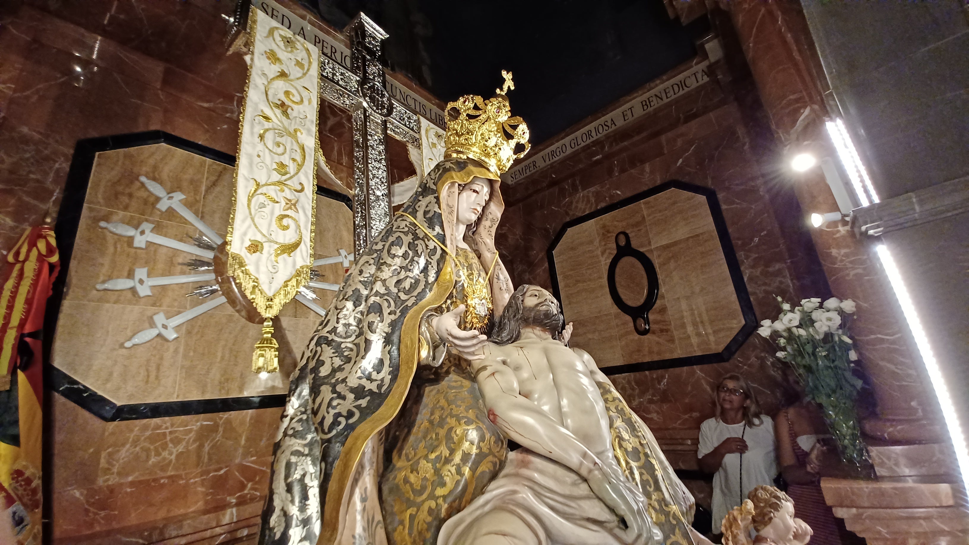 Conjunto escultórico de la Virgen de las Angustias de Guadix, por cuyo centenario se celebrará esta magna procesión.