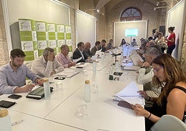 Autoridades, representantes de administraciones públicas, empresarios y colectivos participantes en el Consejo Provincial de Turismo.