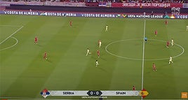 Costa de Almería durante el Serbia-España.