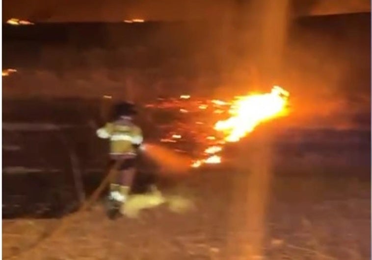 Incendio en el paraje de La Mansilla de Colomera