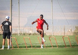 Martin Hongla, este domingo en la Ciudad Deportiva.