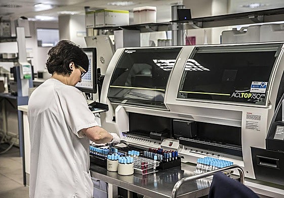 Laboratorio hospitalario.