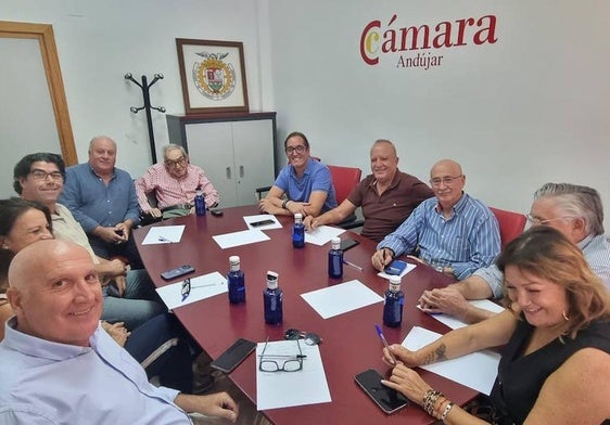 Reunión en la Cámara de Comercio, Industria y Servicios de Andújar.