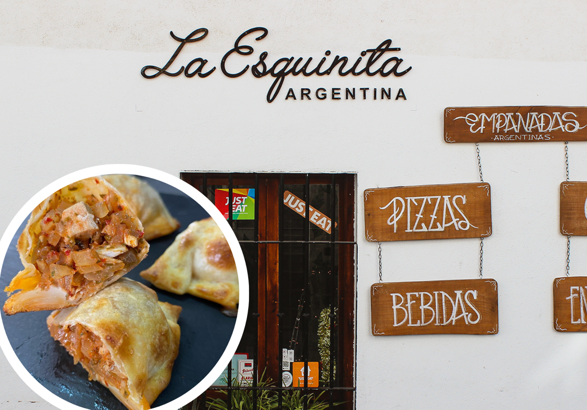 El negocio se especializa en empanadas y pizzas de estilo argentino.