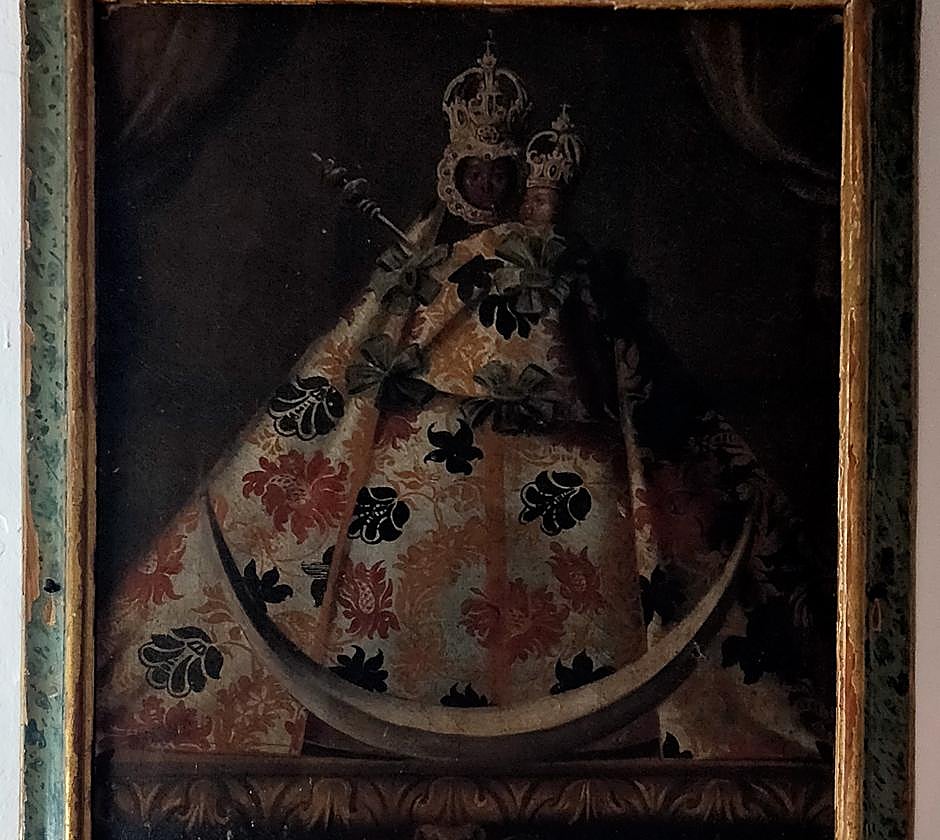 Imagen del óleo de la Virgen de la Capilla que será restaurado