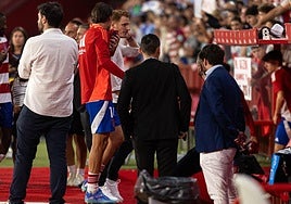 Guille Abascal, al final del partido.