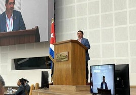 Francisco Reyes, durante su intervención en Cooperat 2024, en La Habana.