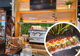 Mostrador de La flor de Graná en BOKA Espacio Gastronómico.