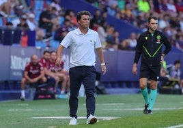 Rubi durante el partido contra el Levante